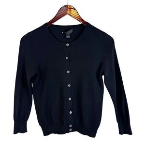 J. Crew | Black 100% Cashmere Cardigan Sweater, S